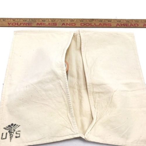 white cotton linen 2pkt medical pouch wwii vietnam pch2945 5