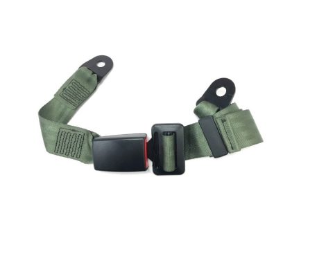 olive drab lap type seat belt for military vehicle