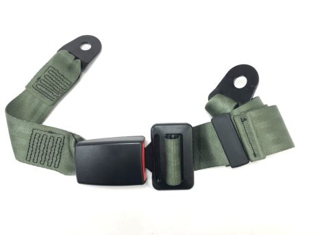 olive drab lap type seat belt for military vehicle