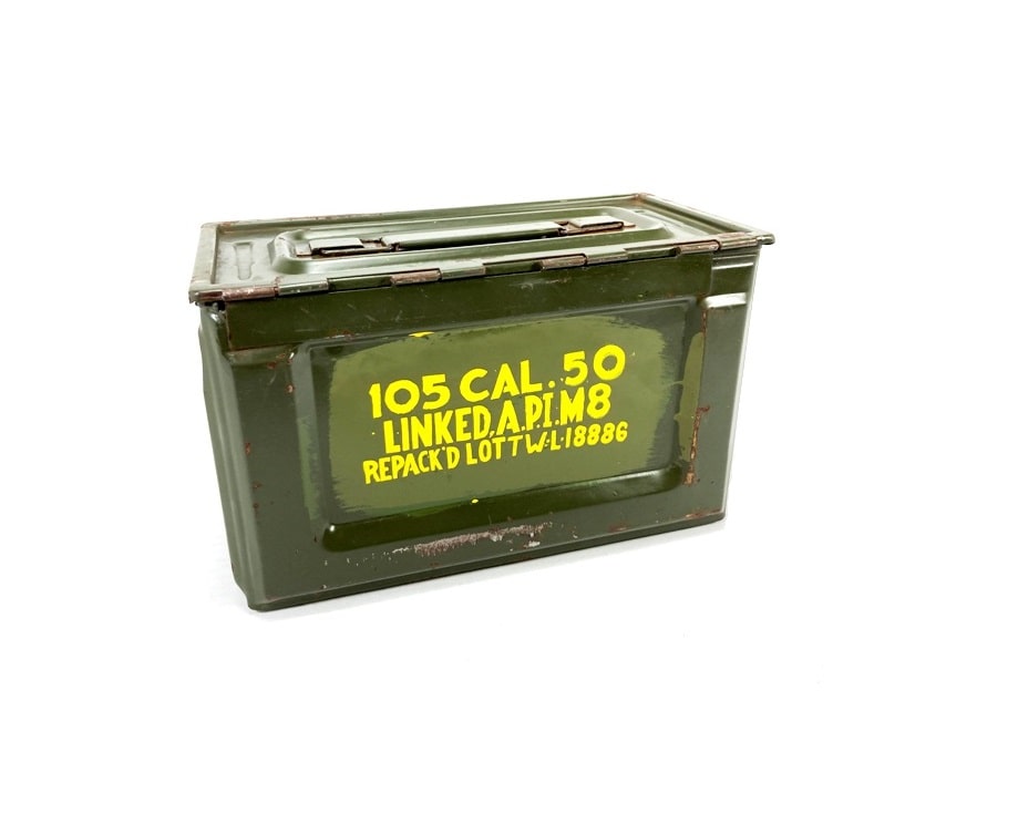 WW2 .50 cal Side Open Ammo Box - Omahas Army Navy Surplus