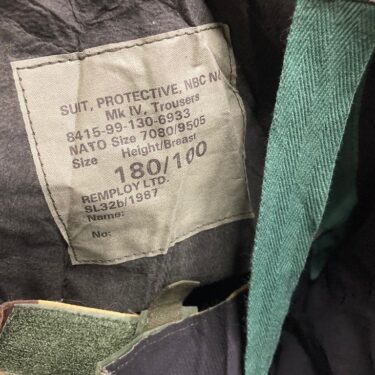 dpm mk iv british chem suit clg2966 3