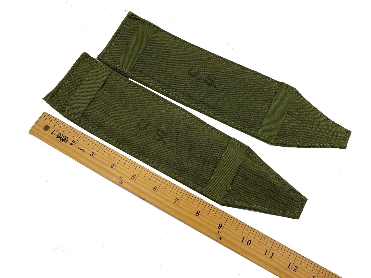 OD Canvas Shoulder Strap Pads, WW2/Post WW2 Omahas Army Navy Surplus