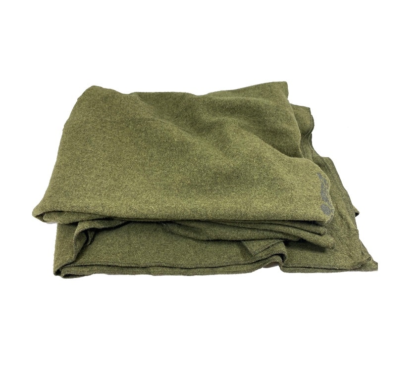 US Wool Army Blanket, OD, Air-Sealed