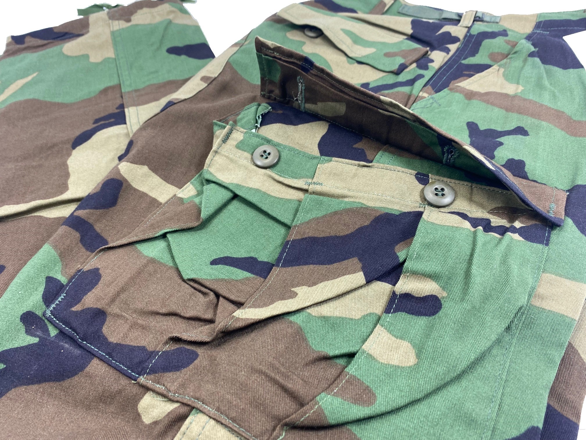 Woodland Bdu Trousers Small Reg Issue, Nyco - Omahas Army Navy Surplus