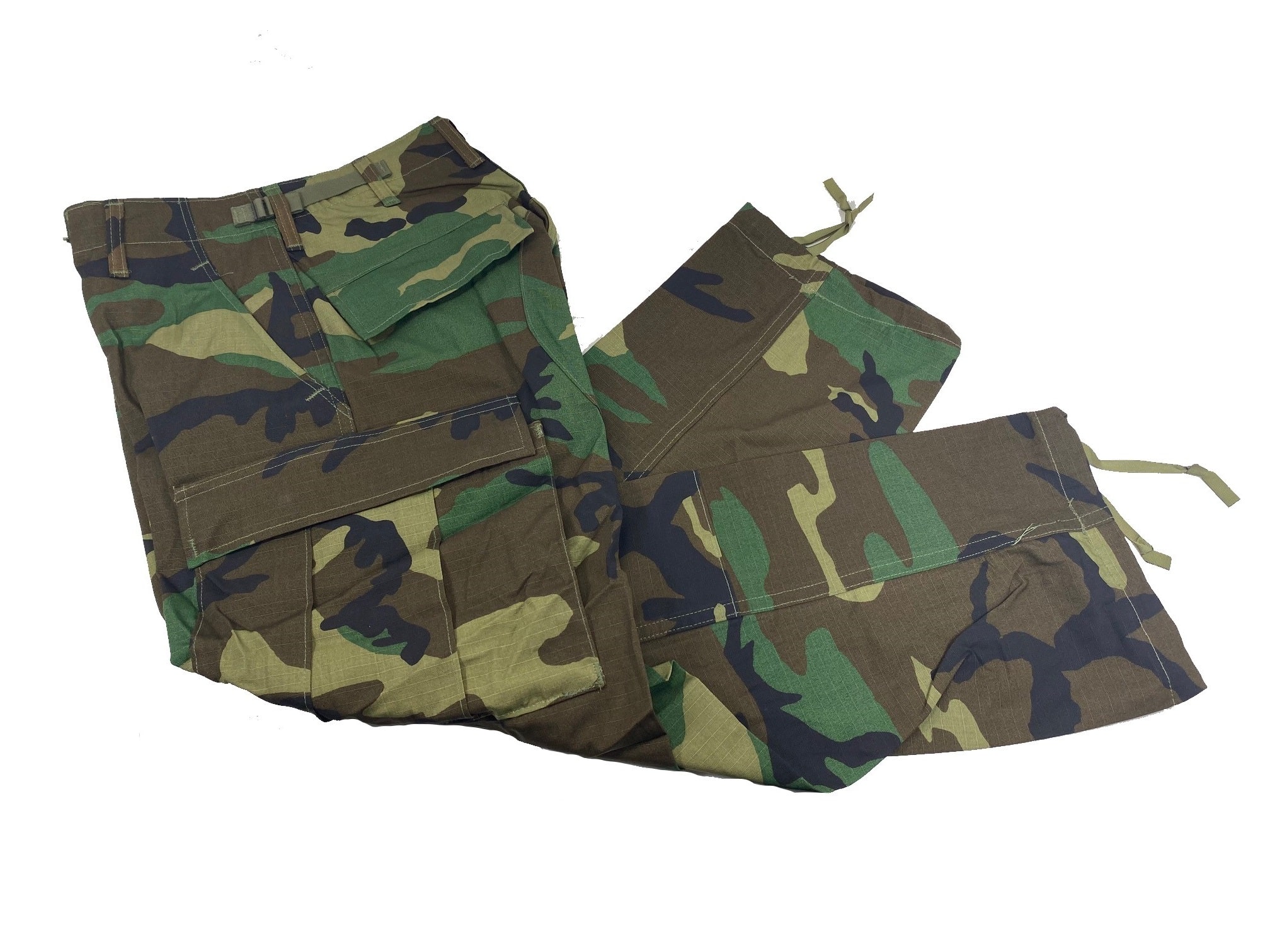 Genuine US Military Issue, Woodland Camo BDU Pant, Very Good Used, SM | B  and M Military Surplus
