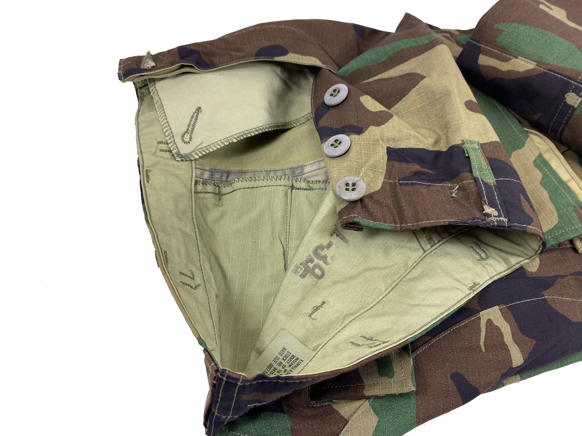 Woodland Bdu Trousers Small X-Long Issue, R/s - Omahas Army Navy