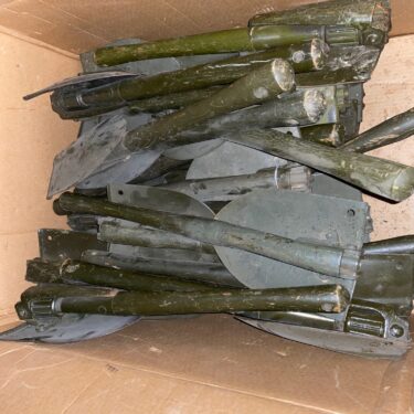 military shovel with pick used condition otg150 1 4 rotated