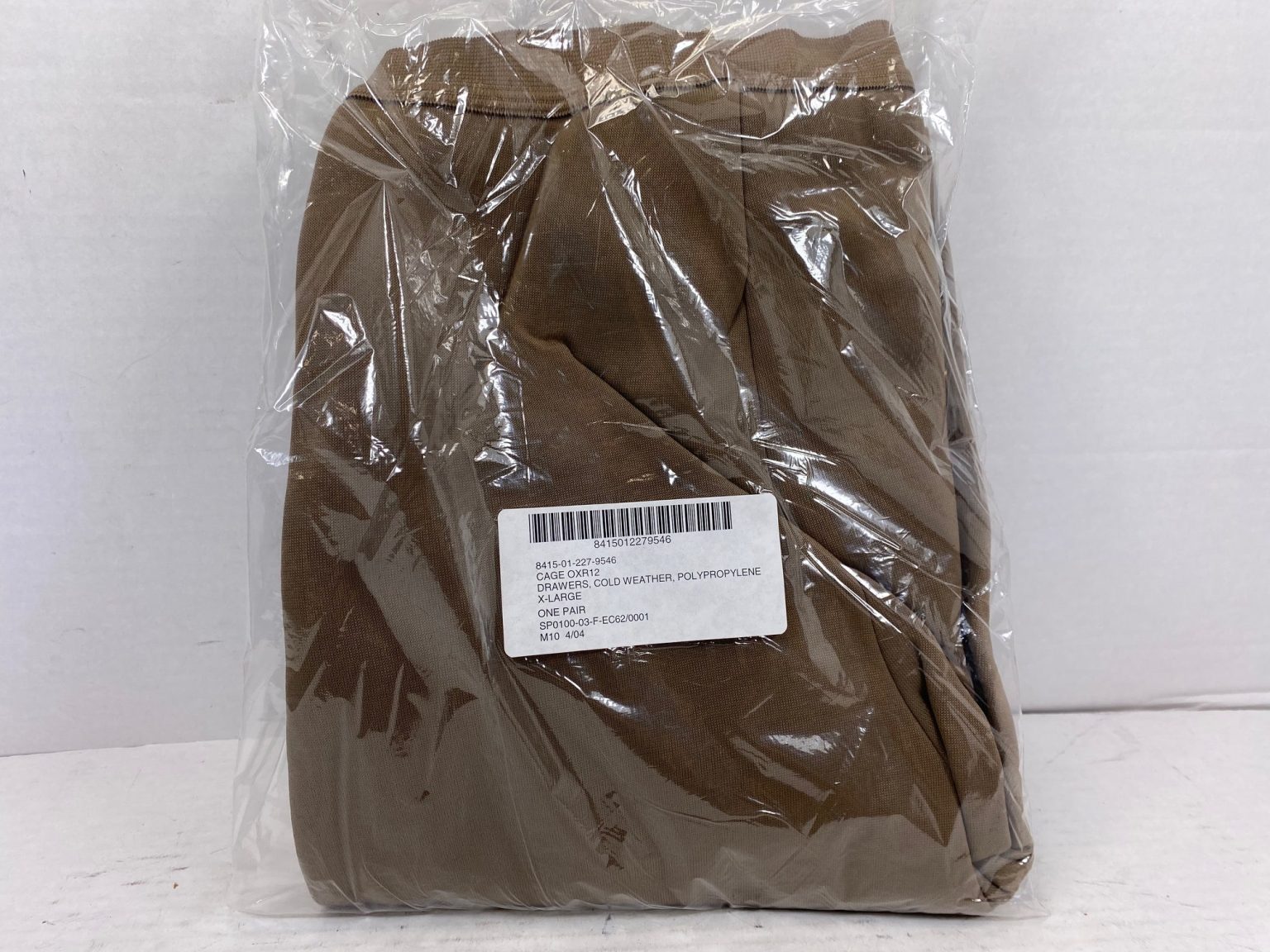 Polypro Thermals, Pants. Brown size XL, New - Omahas Army Navy Surplus