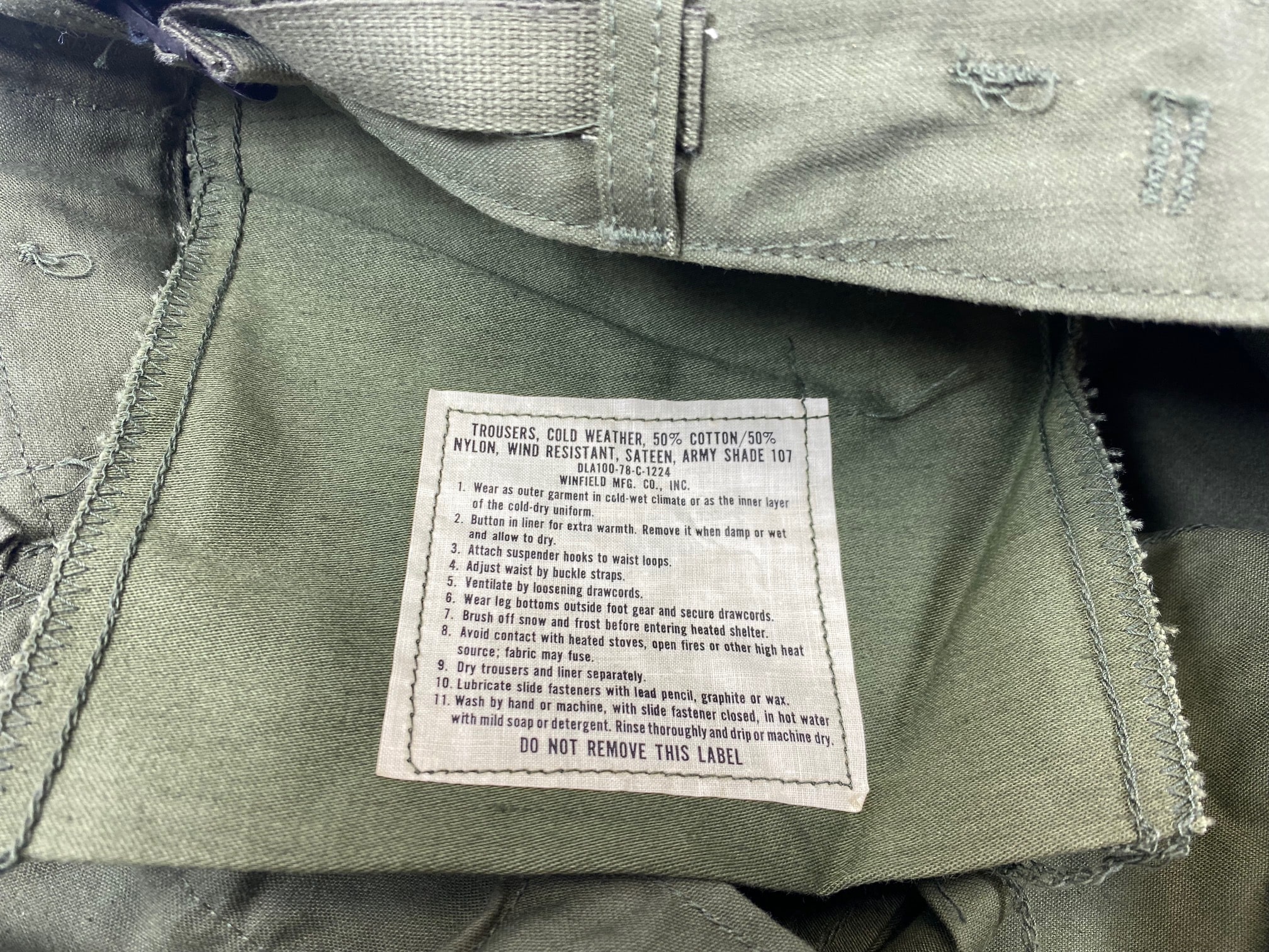 M-65 Field Trousers O.D Med Long-Browned