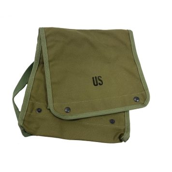 us olive drab map case bag with shoulder strap, canvas