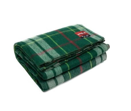 wool blanket emerald green plaid swiss link slp3097