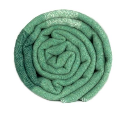 wool blanket sage green swiss link slp3092 2