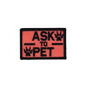 Ask to Pet Patch 2x3 hook and loop