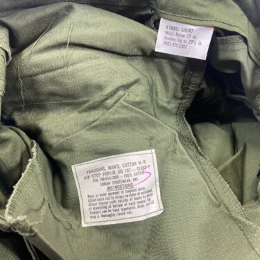 Vietnam Jungle Fatigues Rip Stop Pants, X-Small Short