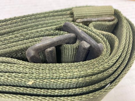 rolled up olive drab 1 3/4'' x 10' 3 Buckle Cargo Strap