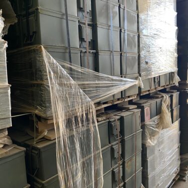 pallet of 50 cal ammo cans