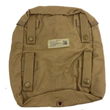 genuine military surplus USMC Molle Sustainment Pouch, Coyote Brown. Back side