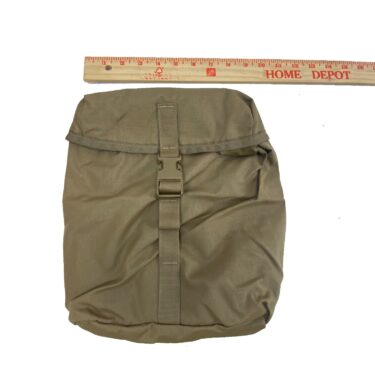 genuine military surplus USMC Molle Sustainment Pouch, Coyote Brown, Measurement of width.