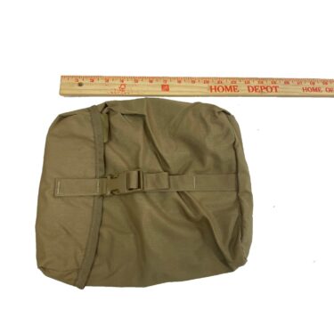 genuine military surplus USMC Molle Sustainment Pouch, Coyote Brown, Measurement of length.