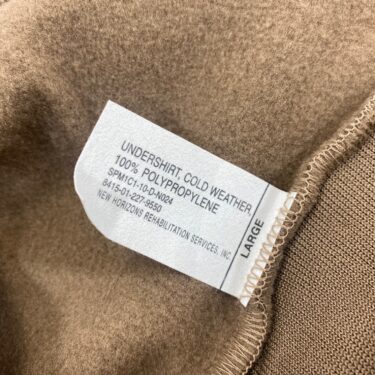 polypro thermals top brown size large new clg3163 (3)