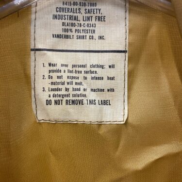 safety coveralls gold lint free size small clg3191 (3)