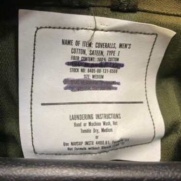 sateen cotton coveralls olive drab medium stained clg3190 (11)