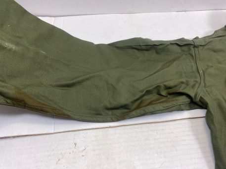 sateen cotton coveralls olive drab medium stained clg3190 (4)