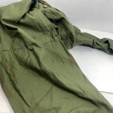 sateen cotton coveralls olive drab medium stained clg3190 (6)