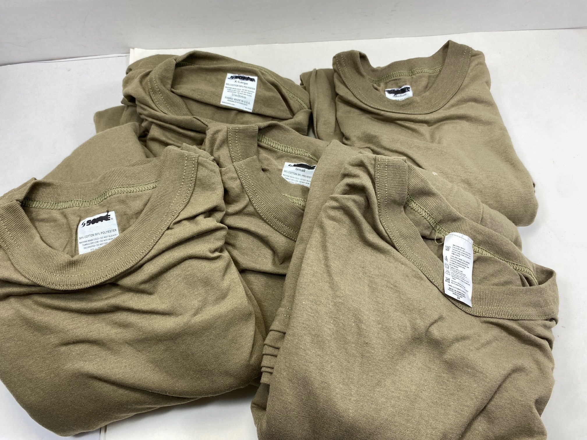coyote brown t shirt short sleeve irregular clg3217 2 x