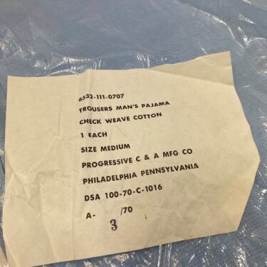 vietnam era check weave cotton pajama trousers medium clg3268 (16)