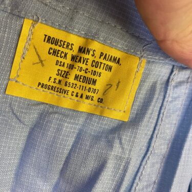 vietnam era check weave cotton pajama trousers medium clg3268 (7)
