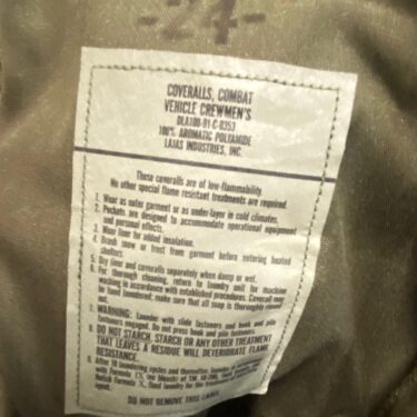 crewman vehicle combat coveralls od large short new clg3284 (6)