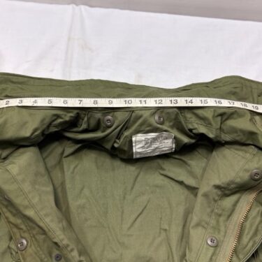m 65 olive drab field jacket small long used browned clg3304 x (5)