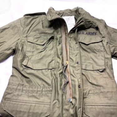 m 65 olive drab field jacket small long used browned clg3304 x (7)