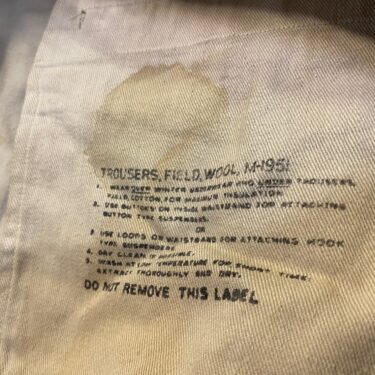 wool field pants small long used condition clg3291 (9)