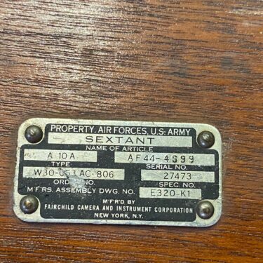 A 10A US Army Air Forces Sextant, 1 only ony37 (13)