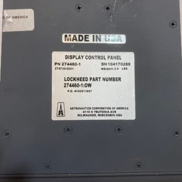 Display Control Panel, Lockheed 1 only ony40 (6)