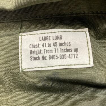 vietnam jungle fatigue shirt large long clg4024 (8)
