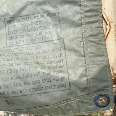 vietnam war poncho 1961 dated 1 only ony44 (6)