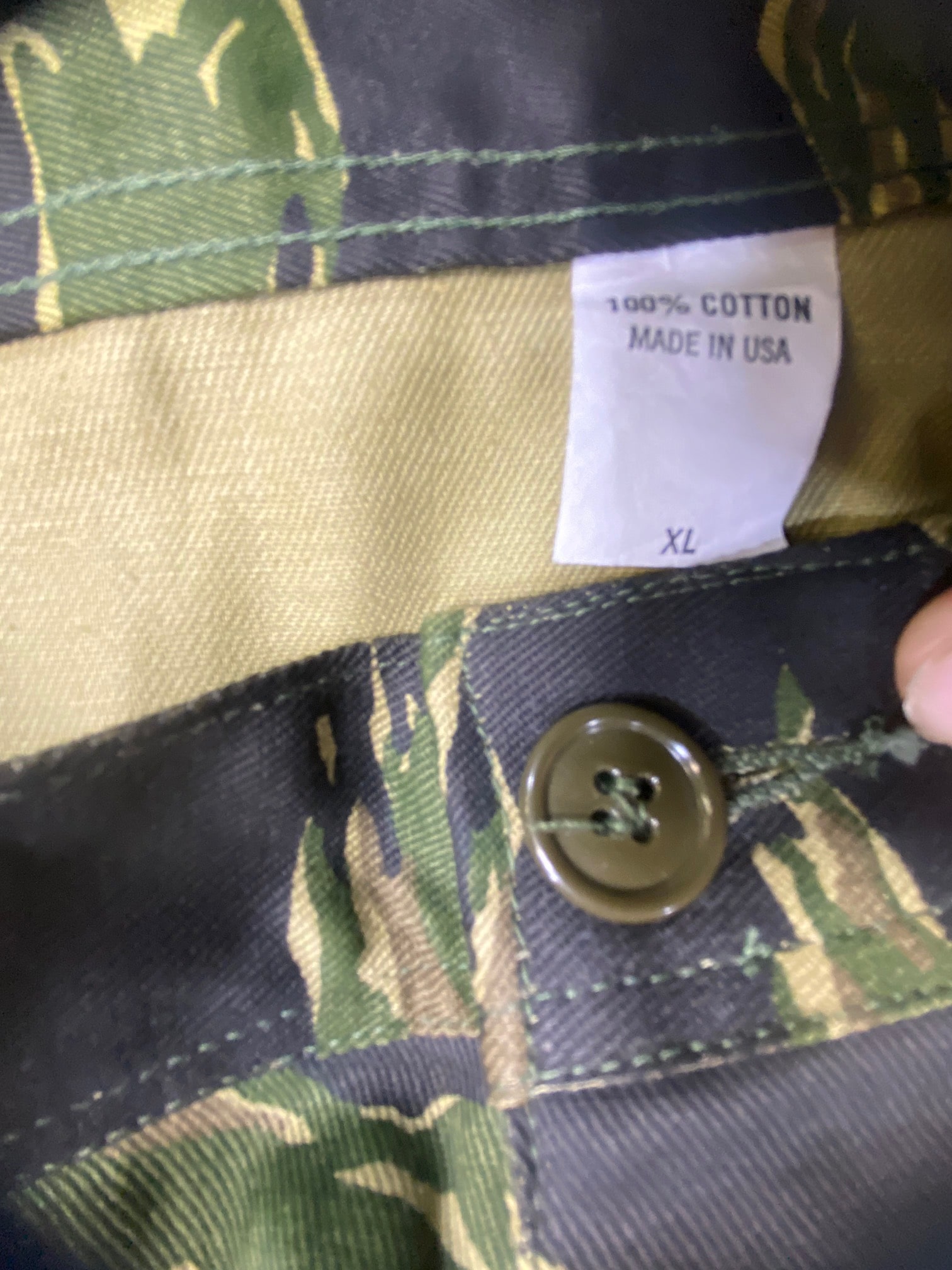 xl vietnam tigerstripe pants will fade button fly clg1330 9