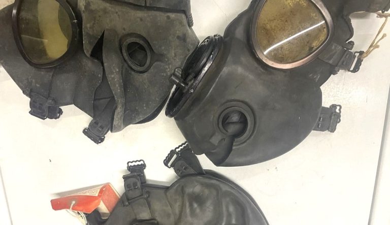 M-17 Gas Mask, used and abused-demil 3 pack - Omahas Army Navy Surplus