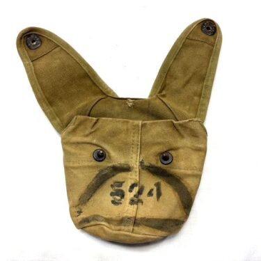 USMC WW2 Canteen Cover, Semi Circle Stamped 524 ony51 (9)