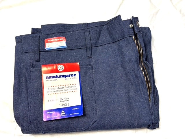 navy dungaree bell bottom 44 x 32 clg4067 (11)
