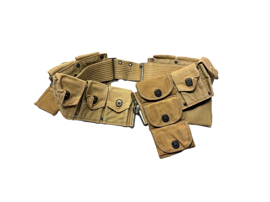 ww1 us cartridge ammo belt 1918 dated w 3 pouches 1 only ony83 (1)