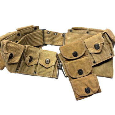 ww1 us cartridge ammo belt 1918 dated w 3 pouches 1 only ony83 (10)