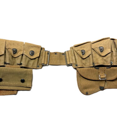 ww1 us cartridge ammo belt 1918 dated w 3 pouches 1 only ony83 (2)