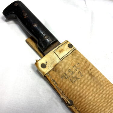 ww2 collins navy machete w sheath 1 only ony89 (10)