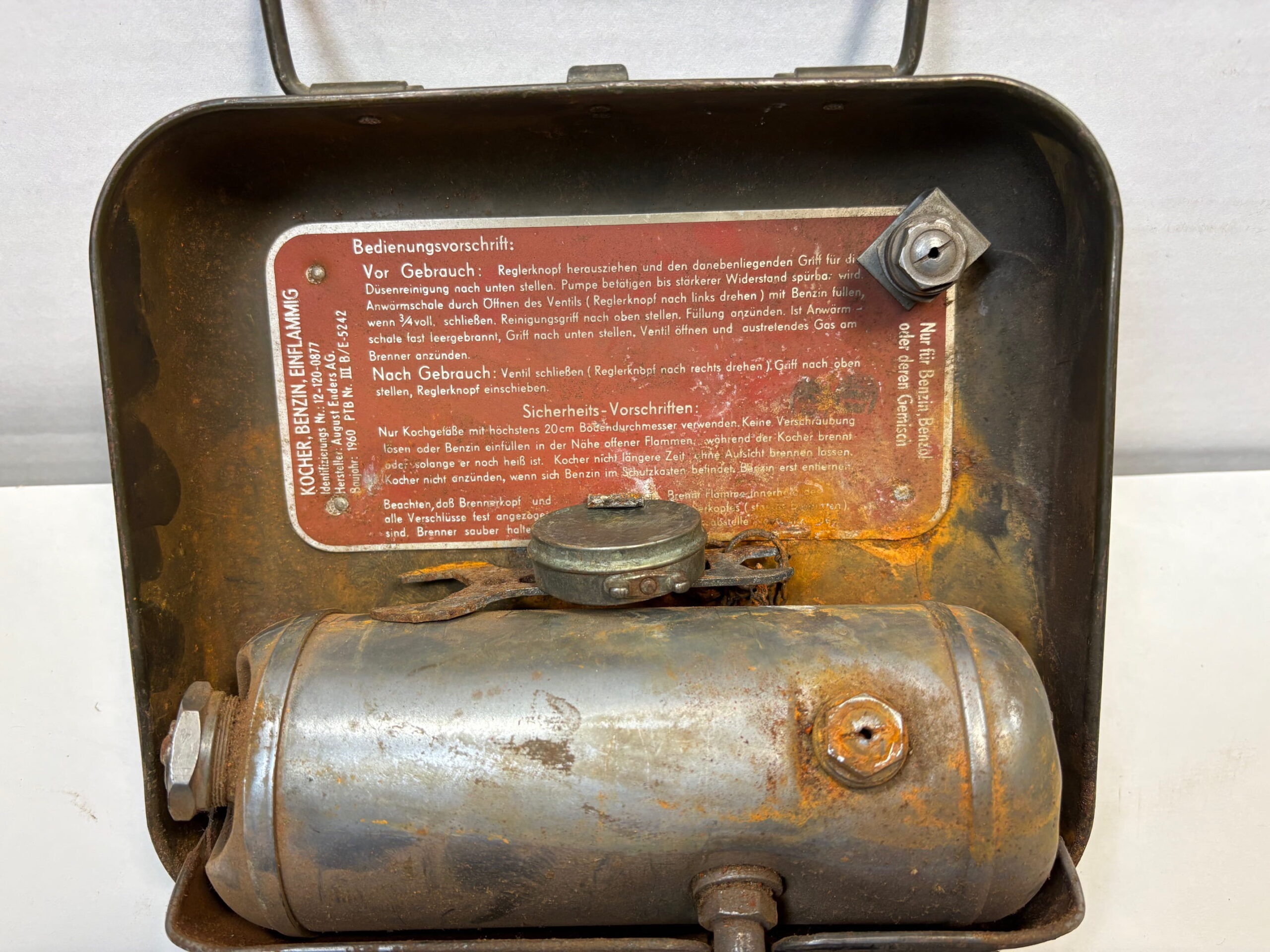 enders 9061 german military gas stove used 1 only ony95 (2)
