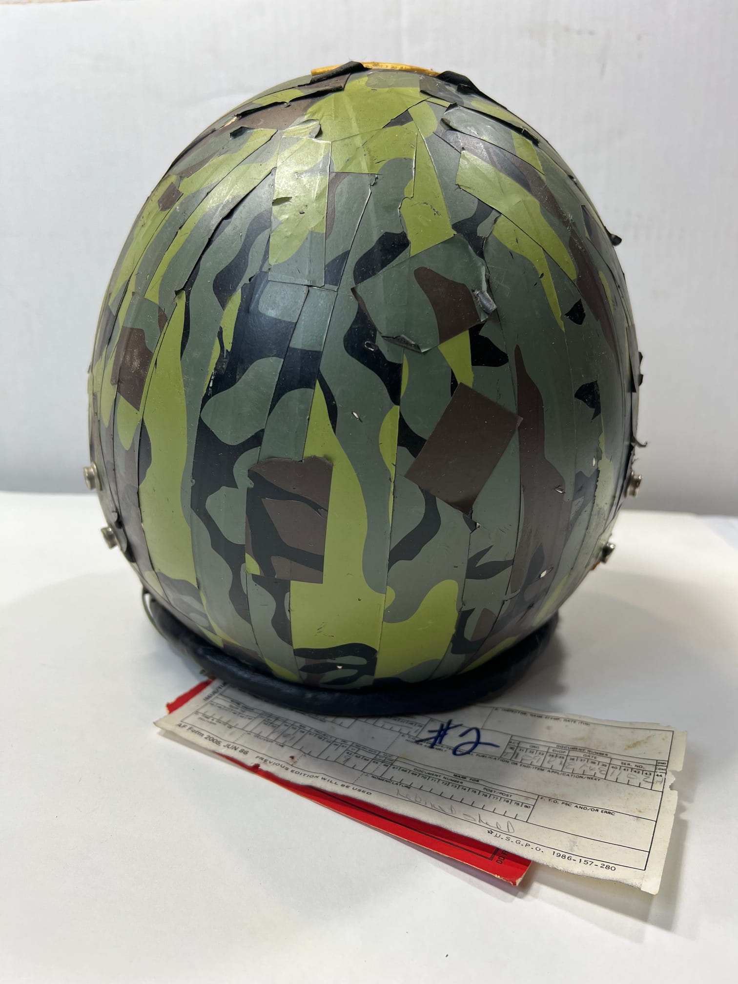 hgu 22P flight helmet shell b 52 camo used demil 413 ava4131 (5)