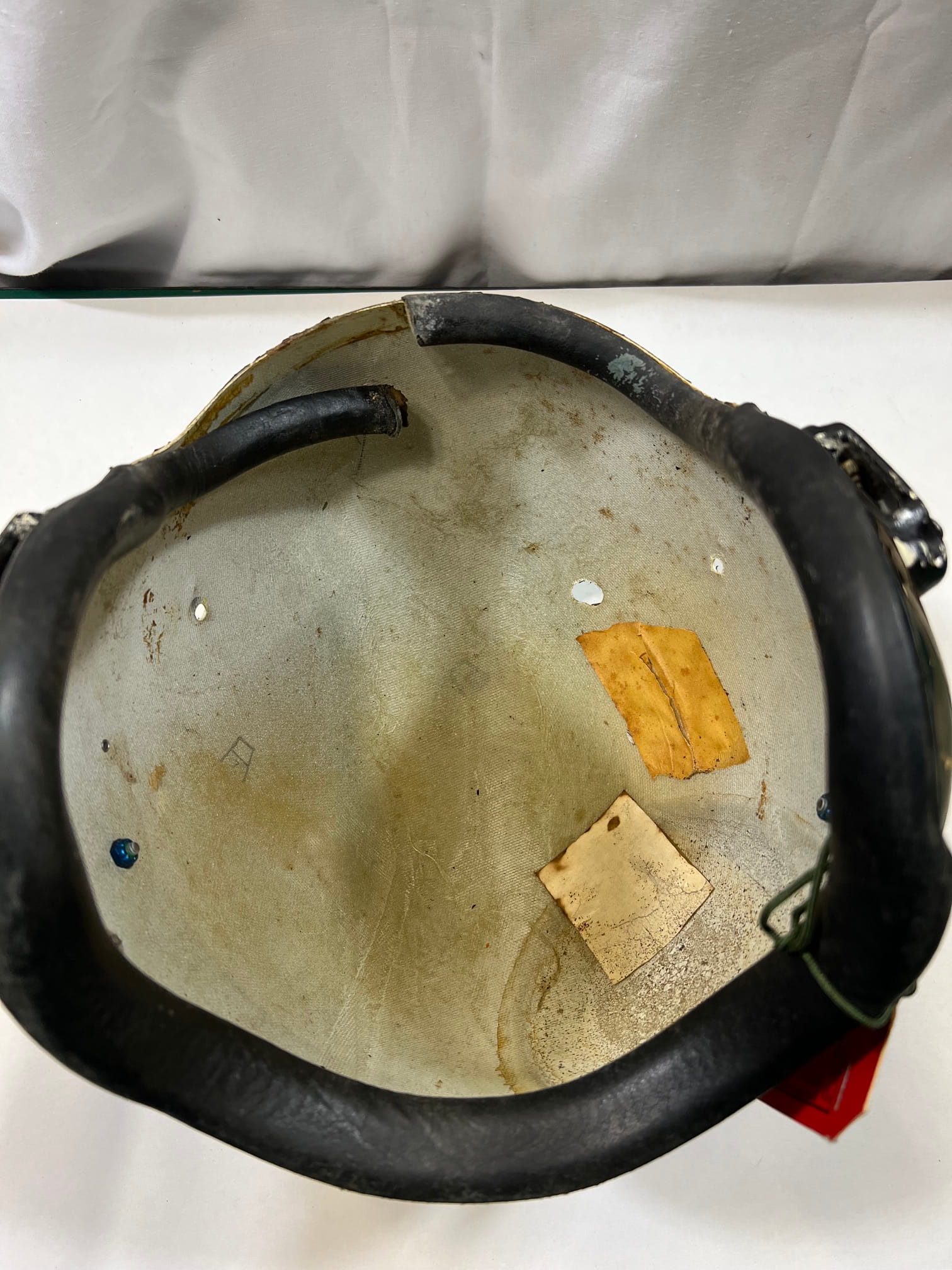 hgu 22p flight helmet shell b 52 camo used demil 4124 ava4124 (7)